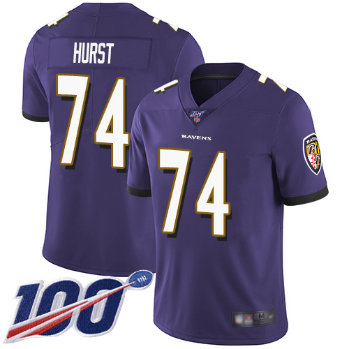 Baltimore Ravens Limited Purple Men James Hurst Home Jersey NFL Football #74 100th Season Vapor Untouchable->women nfl jersey->Women Jersey